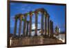 Roman Temple in foreground, Evora Cathdral in the background, Evora, UNESCO World Heritage Site, Po-Richard Maschmeyer-Framed Photographic Print