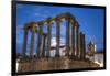 Roman Temple in foreground, Evora Cathdral in the background, Evora, UNESCO World Heritage Site, Po-Richard Maschmeyer-Framed Photographic Print