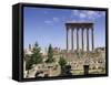 Roman Temple of Jupiter, Lebanon, Middle East-Gavin Hellier-Framed Stretched Canvas