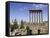 Roman Temple of Jupiter, Lebanon, Middle East-Gavin Hellier-Framed Stretched Canvas