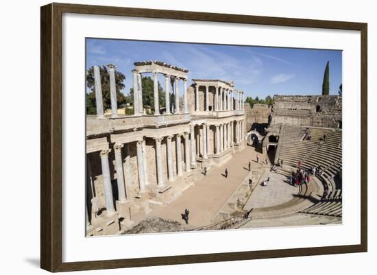 Roman Theater, Merida, UNESCO World Heritage Site, Badajoz, Extremadura, Spain, Europe-Michael-Framed Photographic Print