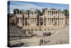 Roman Theater, Merida, UNESCO World Heritage Site, Badajoz, Extremadura, Spain, Europe-Michael-Stretched Canvas