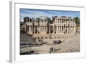 Roman Theater, Merida, UNESCO World Heritage Site, Badajoz, Extremadura, Spain, Europe-Michael-Framed Photographic Print