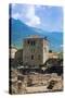 Roman Theater (Teatro Romano) and Fromage Tower, Aosta, Aosta Valley, Italian Alps, Italy, Europe-Nico Tondini-Stretched Canvas