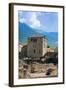 Roman Theater (Teatro Romano) and Fromage Tower, Aosta, Aosta Valley, Italian Alps, Italy, Europe-Nico Tondini-Framed Photographic Print