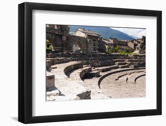 Roman Theater (Teatro Romano), Aosta, Aosta Valley, Italian Alps, Italy, Europe-Nico Tondini-Framed Photographic Print