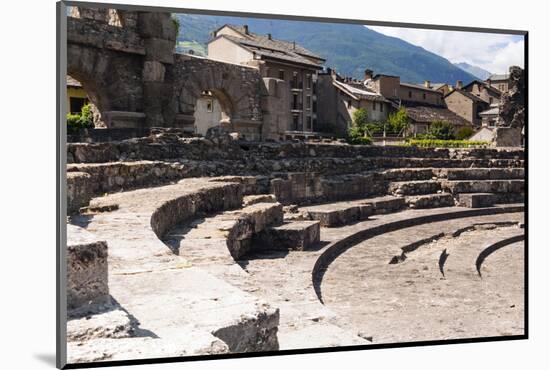 Roman Theater (Teatro Romano), Aosta, Aosta Valley, Italian Alps, Italy, Europe-Nico Tondini-Mounted Photographic Print