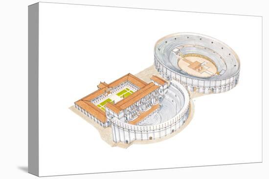Roman Theatre and Amphitheatre, Reconstruction, Merida, Spain-Fernando Aznar Cenamor-Stretched Canvas