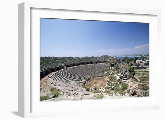 Roman Theatre in Side, Near Selimiye, Turkey-null-Framed Giclee Print