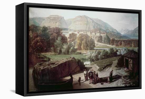 Roman Town at the Foot of the Alps-Octave Penguilly l'Haridon-Framed Stretched Canvas