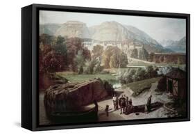 Roman Town at the Foot of the Alps-Octave Penguilly l'Haridon-Framed Stretched Canvas