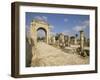 Roman Triumphal Arch and Colonnaded Street, Al Bas Site, Tyre (Sour), the South, Lebanon-Gavin Hellier-Framed Photographic Print