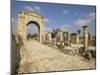 Roman Triumphal Arch and Colonnaded Street, Al Bas Site, Tyre (Sour), the South, Lebanon-Gavin Hellier-Mounted Photographic Print