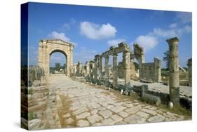 Roman Triumphal Arch and Colonnaded Street, Al Bas Site, Unesco World Heritage Site, Tyre, Lebanon-Gavin Hellier-Stretched Canvas