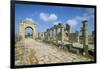 Roman Triumphal Arch and Colonnaded Street, Al Bas Site, Unesco World Heritage Site, Tyre, Lebanon-Gavin Hellier-Framed Premium Photographic Print