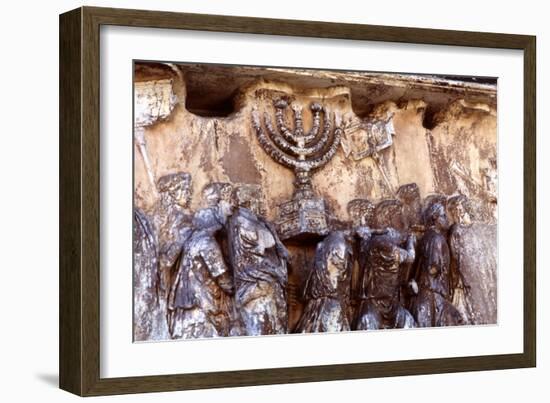 Roman Troops Carrying Away the Menorah from the Temple at Jerusalem-null-Framed Photographic Print