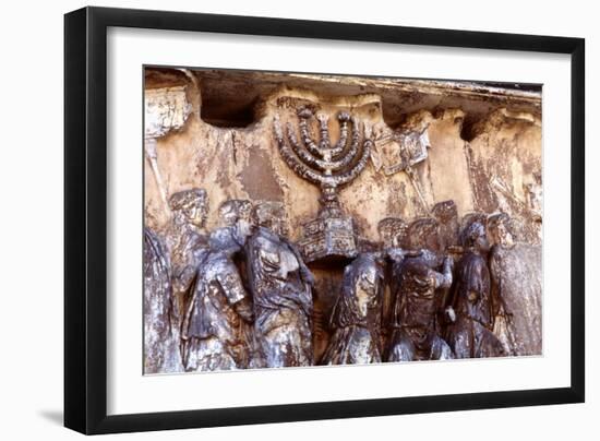 Roman Troops Carrying Away the Menorah from the Temple at Jerusalem-null-Framed Photographic Print