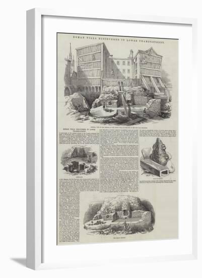 Roman Villa Discovered in Lower Thames-Street-Frederick William Fairholt-Framed Giclee Print