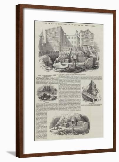 Roman Villa Discovered in Lower Thames-Street-Frederick William Fairholt-Framed Giclee Print