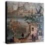 Roman wall painting of idyllic landscape, Pompeii, 1st century-Unknown-Stretched Canvas