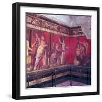 Roman wallpainting from Villa of the Mysteries, Pompeii, Italy, 1st century. Artist: Unknown-Unknown-Framed Giclee Print