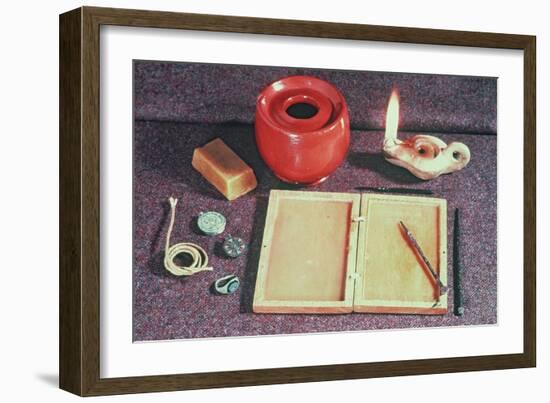 Roman Writing Materials-null-Framed Giclee Print