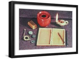 Roman Writing Materials-null-Framed Giclee Print