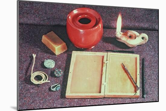 Roman Writing Materials-null-Mounted Giclee Print