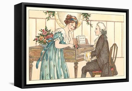 Romance at the Clavier-null-Framed Stretched Canvas