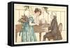 Romance at the Clavier-null-Framed Stretched Canvas