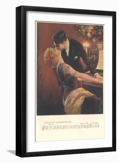 Romance at the Piano-null-Framed Art Print