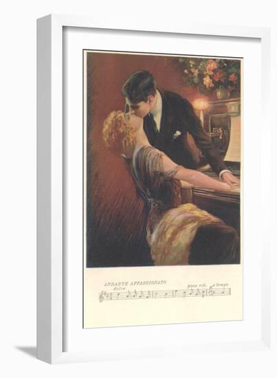 Romance at the Piano-null-Framed Art Print