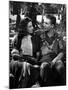 Romance by Paris by JeanBoyer with Jacqueline Porel and Charles Trenet, 1941 (b/w photo)-null-Mounted Photo