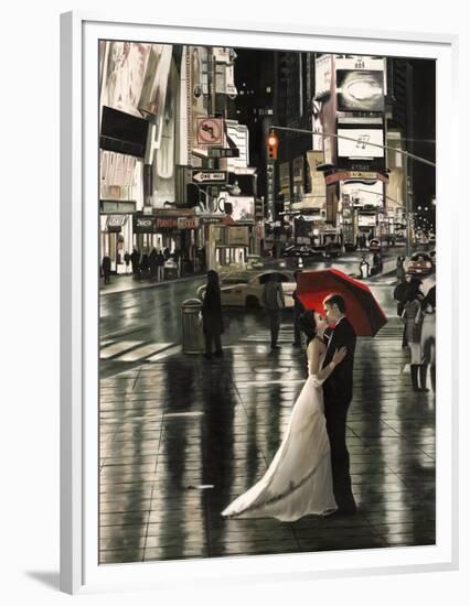 Romance in New York (detail)-Pierre Benson-Framed Art Print