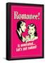 Romance Is Overrated Let's Get Naked Funny Retro Poster-null-Framed Poster