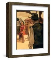 Romance on the Pier-Graham Reynold-Framed Art Print