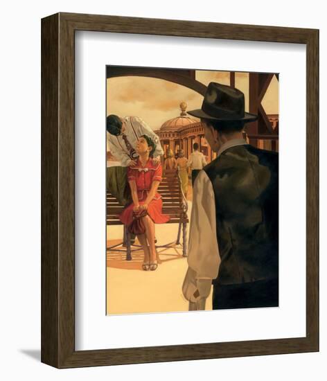 Romance on the Pier-Graham Reynold-Framed Art Print