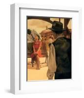 Romance on the Pier-Graham Reynold-Framed Art Print