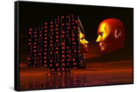 Romance over the Internet Via Computer Dating-null-Framed Stretched Canvas