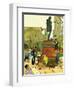 "Romance Under Shakespeare's Statue," April 28, 1945-Mead Schaeffer-Framed Giclee Print