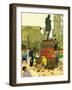 "Romance Under Shakespeare's Statue," April 28, 1945-Mead Schaeffer-Framed Giclee Print