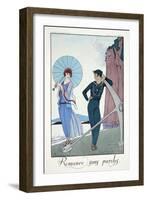 Romances Sans Paroles, from 'Falbalas and Fanfreluches, Almanach des Modes-Georges Barbier-Framed Giclee Print