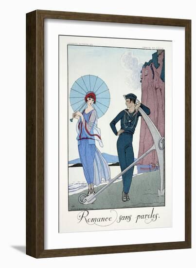 Romances Sans Paroles, from 'Falbalas and Fanfreluches, Almanach des Modes-Georges Barbier-Framed Giclee Print