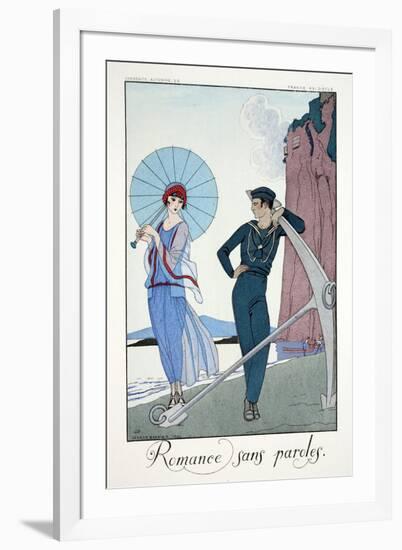 Romances Sans Paroles, from 'Falbalas and Fanfreluches, Almanach des Modes-Georges Barbier-Framed Giclee Print