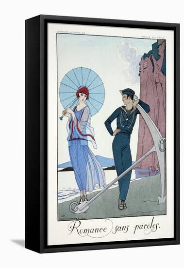 Romances Sans Paroles, from 'Falbalas and Fanfreluches, Almanach des Modes-Georges Barbier-Framed Stretched Canvas