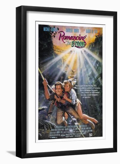 ROMANCING THE STONE [1984], directed by ROBERT ZEMECKIS.-null-Framed Giclee Print