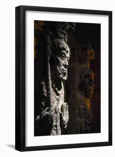 Romaneque Sculpture of Saints in Saint Philibert Abbey Church in Tournus, France...., 1980S (Photo)-James L Stanfield-Framed Giclee Print