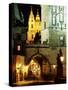 Romanesque and Gothic Malostranske Bridge Towers, Prague, Czech Republic-Richard Nebesky-Stretched Canvas