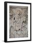 Romanesque bas-relief of the Flight into Egypt, capital of Saint-Lazare Cathedral-Godong-Framed Photographic Print