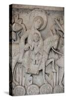 Romanesque bas-relief of the Flight into Egypt, capital of Saint-Lazare Cathedral-Godong-Stretched Canvas